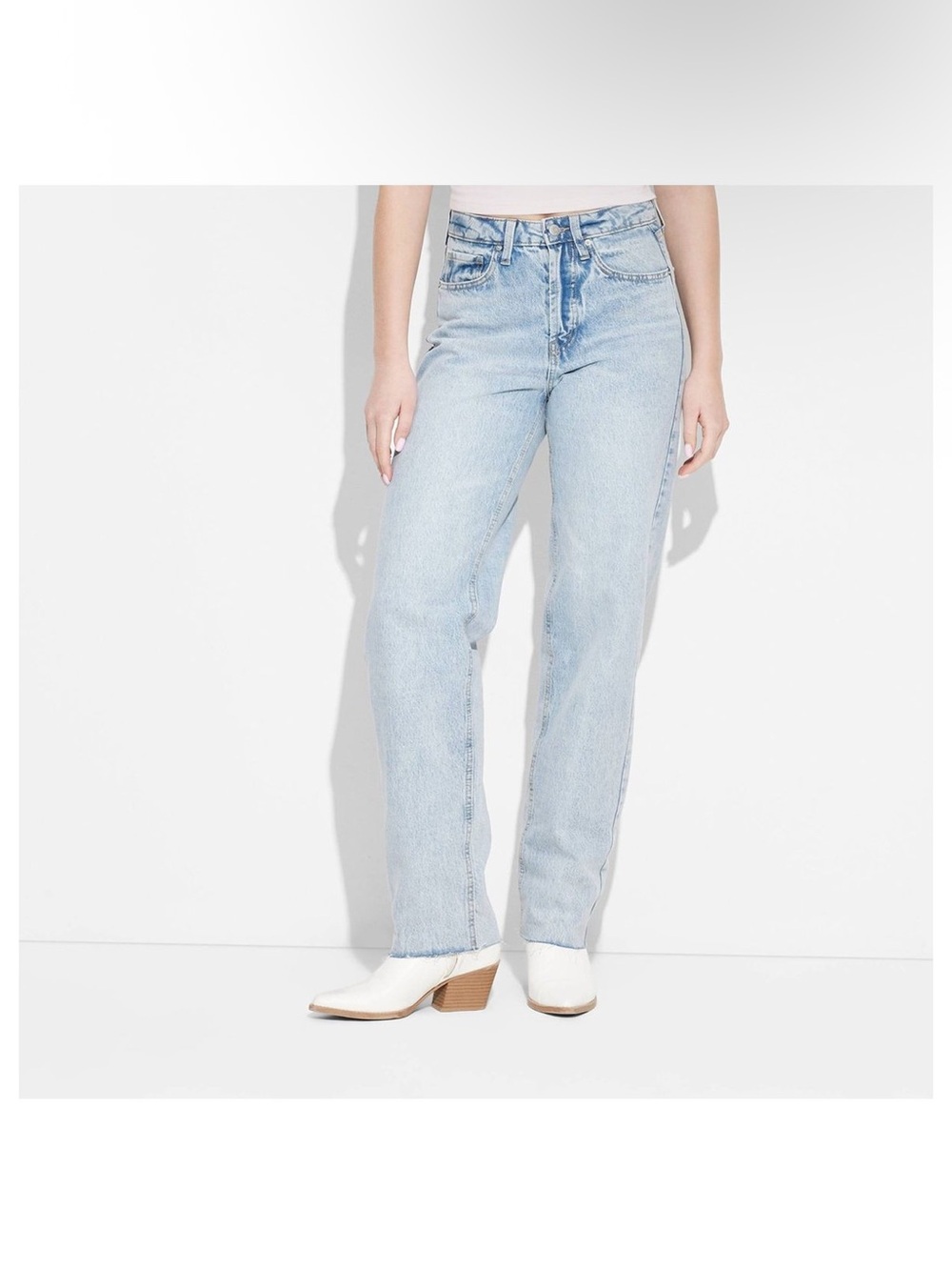Wild Fable Women’s High Rise Straight Jeans - Light Wash Size 12 - NWT